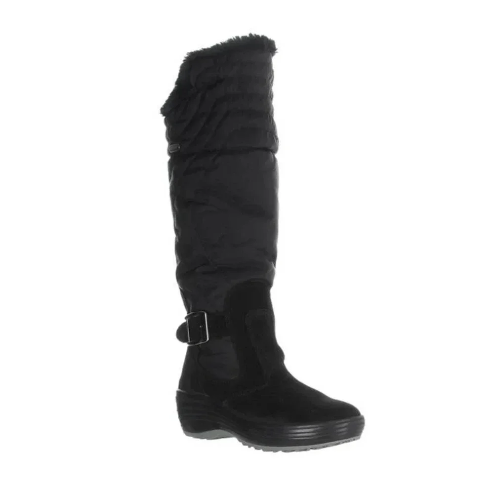 Pajar Canada Women Maddy Waterproof Black Suede Boots Size 36 / 5.5 NWT